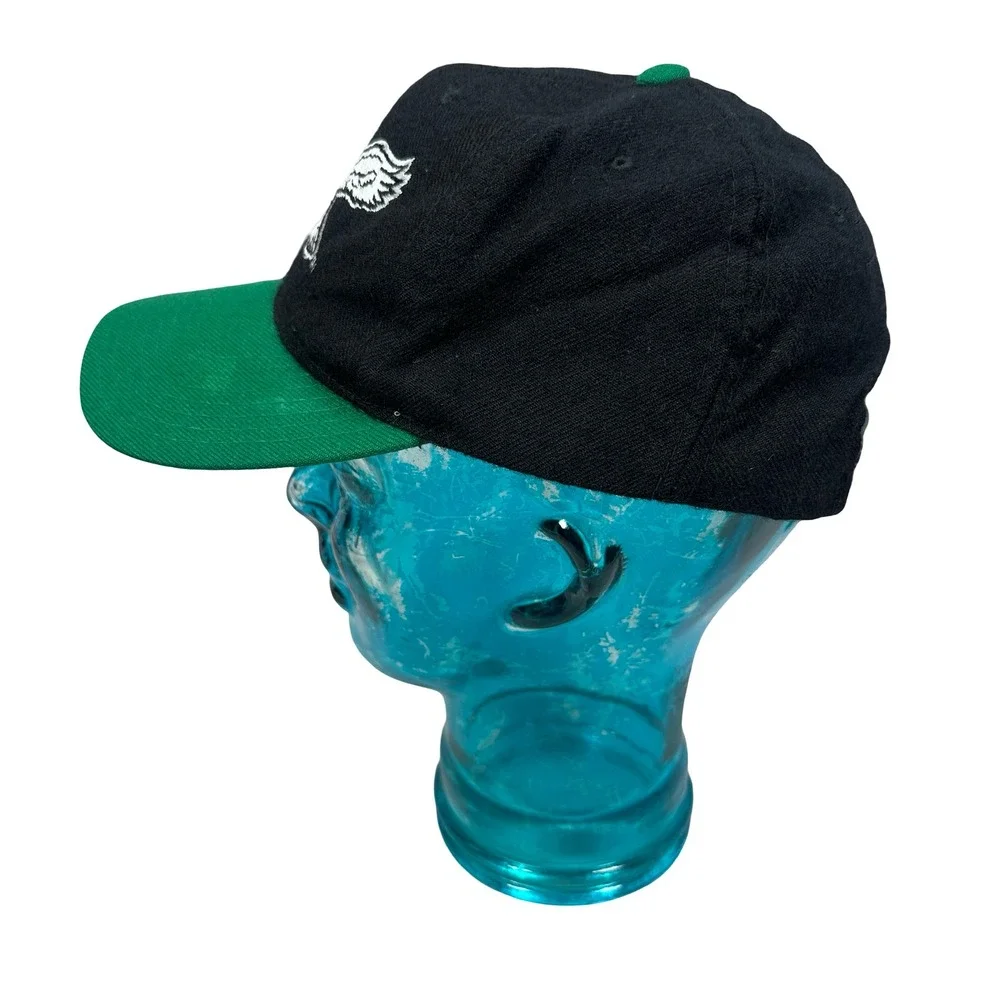Vintage Starter Philadelphia Eagles Snapback Hat Black Green Wool 90s READ